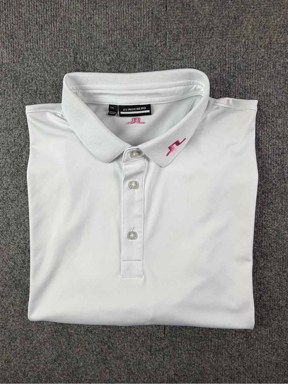 J Lindeberg Mens Short Sleeve Golf Polo Shirt Size XXL White